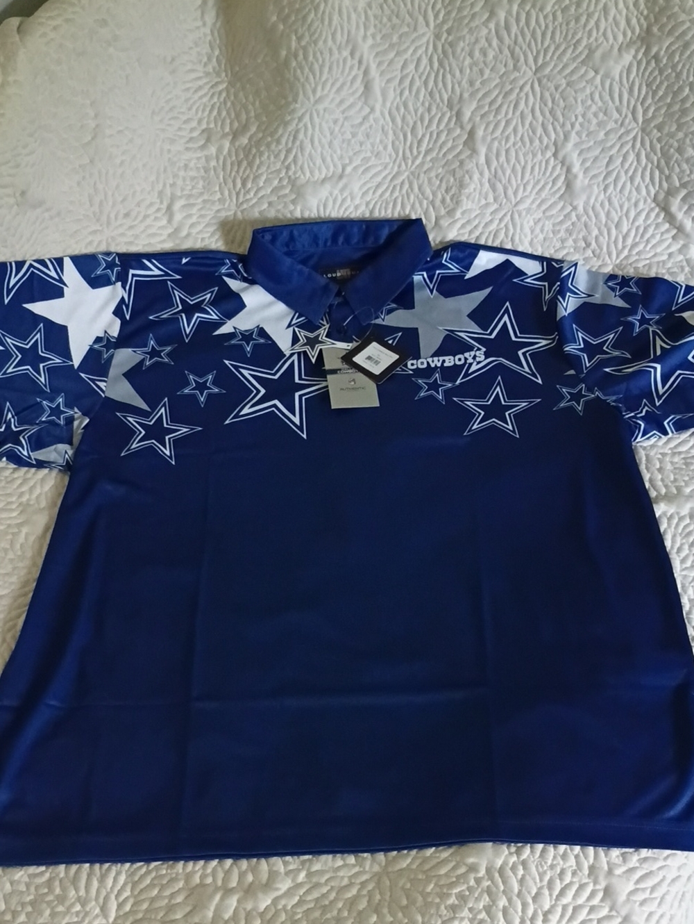 Loudmouth Dallas Cowboys Navy Fancy Polo Tee Men's XXL